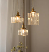 Jewel Glass Brass Pendant Light